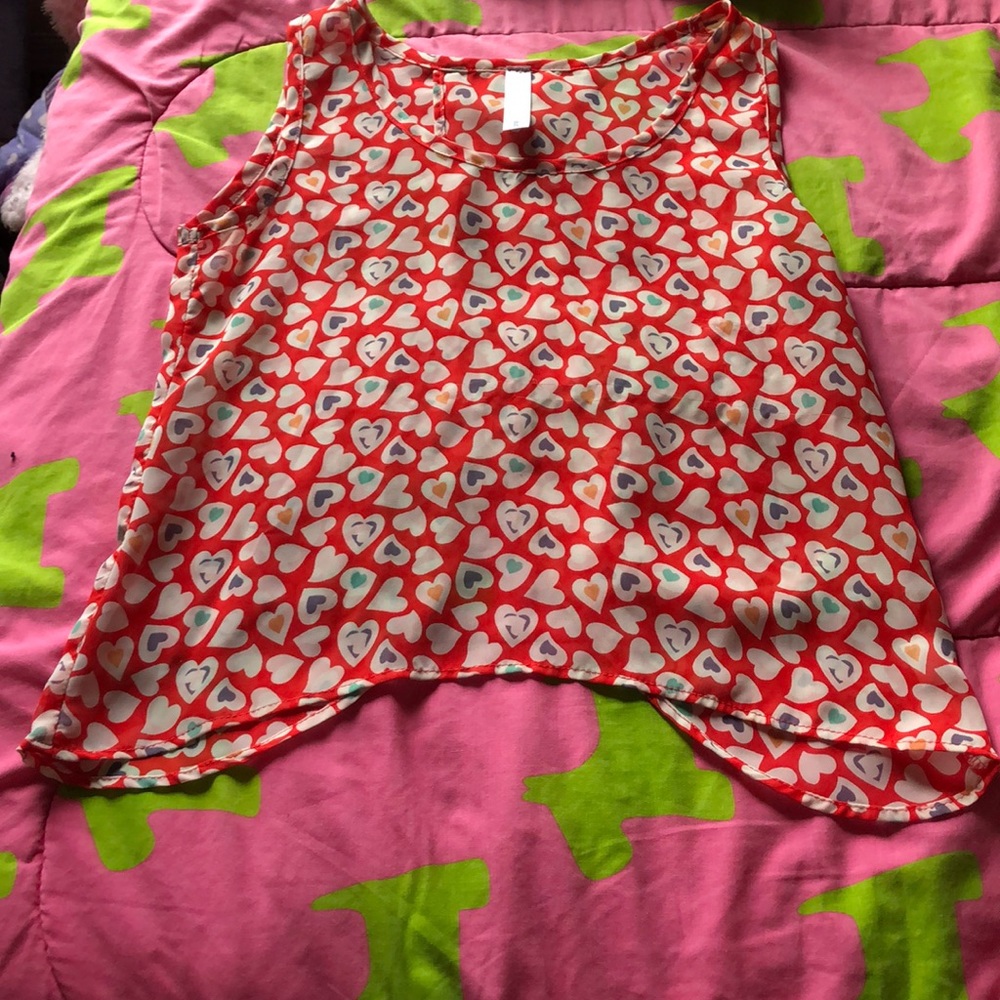A shirt with cute hearts all over